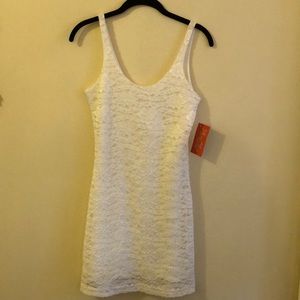 Lucy Love Lace Dress Honeymoon Bodycon Bone Small